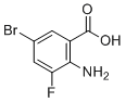 structure of CAS# 874784-14-2, 2-氨基-5-溴-3-氟苯甲酸