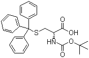 structure of CAS# 87494-13-1, Boc-S-三苯甲基-D-半胱氨酸