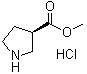 structure of CAS# 874964-22-4, (3R)-3-吡咯烷羧酸甲酯盐酸盐