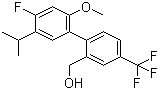 structure of CAS# 875548-97-3, 4'-氟-2'-甲氧基-5'-异丙基-4-(三氟甲基)-联苯-2-甲醇
