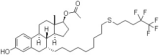 structure of CAS# 875573-69-6, (7a,17b)- 7-[9-[(4,4,5,5,5-五氟戊基)硫]壬基]雌甾-1,3,5(10)-三烯-3,17-二醇 17-醋酸酯