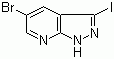 structure of CAS# 875781-18-3, 5-溴-3-碘-1H-吡唑并[3,4-b]吡啶