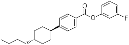 CAS # 87592-62-9, 3-Fluorophenyl 4'-trans-butylcyclohexylbenzoate, trans-4-(4-Butylcyclohexyl)benzoic acid 3-fluorophenyl ester