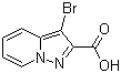 structure of CAS# 876379-77-0, 3-溴吡唑并[1,5-a]吡啶-2-羧酸