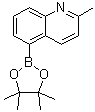 structure of CAS# 876922-75-7, 2-甲基-5-(4,4,5,5-四甲基-1,3,2-二氧硼杂环戊烷-2-基)喹啉