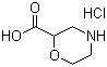 structure of CAS# 878010-24-3, 2-吗啉羧酸盐酸盐