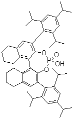 structure of CAS# 878111-20-7, (11bS)-8,9,10,11,12,13,14,15-Octahydro-4-hydroxy-2,6-bis[2,4,6-tris(1-methylethyl)phenyl]-dinaphtho[2,1-d:1',2'-f][1,3,2]dioxaphosphepin 4-oxide