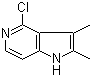 structure of CAS# 878232-70-3, 4-Chloro-2,3-dimethyl-1H-pyrrolo[3,2-c]pyridine