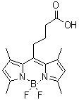 CAS # 878674-84-1, 4-(4,4-Difluoro-1,3,5,7-tetramethyl-4-bora-3a,4a-diaza-s-indacene-8-yl)-butyric acid