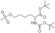 structure of CAS# 878905-11-4, 2-(叔丁氧羰基氨基)-6-(甲基磺酰氧基)己酸叔丁酯