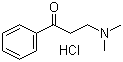CAS # 879-72-1, 3-(Dimethylamino)propiophenone hydrochloride, Dimethyl(3-oxo-3-phenylpropyl)ammonium chloride, Dimethylaminopropiophenone hydrochloride, NSC 629913, ��-Dimethylaminopropiophenone hydrochloride