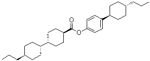 structure of CAS# 88038-92-0, (反式,反式)-4'-丙基-[1,1'-联环己烷]-4-羧酸 4-(反式-4-丙基环己基)苯基酯