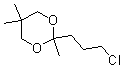 structure of CAS# 88128-57-8, 2-(3-氯丙基)-2,5,5-三甲基-1,3-二氧杂环己烷