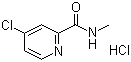 structure of CAS# 882167-77-3, 4-氯-N-甲基吡啶-2-甲酰胺盐酸盐