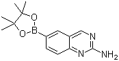 structure of CAS# 882670-92-0, 2-氨基喹唑啉-6-硼酸频哪醇酯