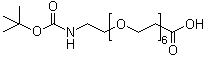 structure of CAS# 882847-13-4, 5,8,11,14,17,20-六氧杂-2-氮杂二十三碳二酸 1-叔丁酯
