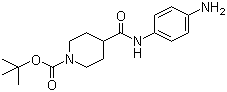 CAS 登录号：883106-62-5, 4-(4-氨基苯基氨基甲酰基)哌啶-1-羧酸叔丁酯