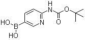 structure of CAS# 883231-20-7, [6-[(叔丁氧羰基)氨基]吡啶-3-基]硼酸