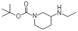 structure of CAS# 883546-56-3, 3-(乙基氨基)-1-哌啶甲酸叔丁酯