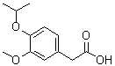 structure of CAS# 88449-50-7, 3-Methoxy-4-(1-methylethoxy)benzeneacetic acid