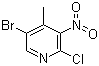 structure of CAS# 884495-15-2, 5-溴-2-氯-4-甲基-3-硝基吡啶