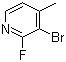 structure of CAS# 884495-46-9, 3-溴-2-氟-4-甲基吡啶