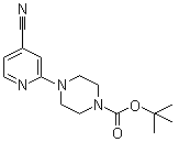 structure of CAS# 884507-31-7, 4-(4-Cyano-2-pyridinyl)-1-piperazinecarboxylic acid tert-butyl ester