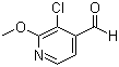 structure of CAS# 885167-89-5, 3-Chloro-2-methoxy-4-pyridinecarboxaldehyde