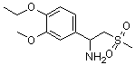 structure of CAS# 885268-06-4, 4-Ethoxy-3-methoxy-alpha-[(methylsulfonyl)methyl]benzenemethanamine