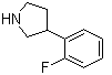 structure of CAS# 885277-79-2, 3-(2-氟苯基)吡咯烷