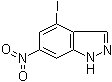 structure of CAS# 885519-85-7, 4-碘-6-硝基-1H-吲唑