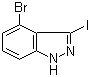 structure of CAS# 885521-72-2, 4-溴-3-碘-1H-吲唑
