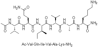 CAS # 885610-34-4, N-Acetyl-L-valyl-L-glutaminyl-L-isoleucyl-L-valyl-L-alanyl-L-lysinamide