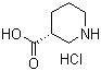 structure of CAS# 885949-15-5, (R)-Piperidine-3-carboxylic acid hydrochloride