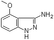 structure of CAS# 886362-07-8, 4-(甲氧基)-1H-吲唑-3-胺