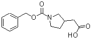 structure of CAS# 886362-65-8, 1-[苄氧羰基]-3-吡咯烷乙酸