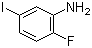 structure of CAS# 886362-82-9, 2-氟-5-碘苯胺