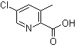 structure of CAS# 886365-46-4, 5-氯-3-甲基吡啶-2-羧酸