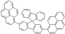 structure of CAS# 886456-80-0, 2,7-二-1-芘基-9,9'-螺双[9H-芴]