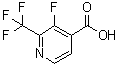structure of CAS# 886510-09-4, 3-氟-2-(三氟甲基)-4-吡啶羧酸