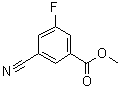 structure of CAS# 886732-29-2, 3-Cyano-5-fluorobenzoic acid methyl ester