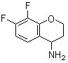 structure of CAS# 886762-83-0, 7,8-二氟-3,4-二氢-2H-1-苯并吡喃-4-胺