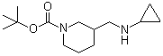 structure of CAS# 887586-29-0, 3-[(Cyclopropylamino)methyl]-1-piperidinecarboxylic acid tert-butyl ester