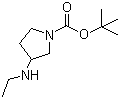 structure of CAS# 887587-15-7, 3-(乙基氨基)-1-吡咯烷甲酸叔丁酯
