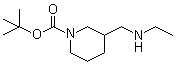 structure of CAS# 887587-98-6, 3-[(乙基氨基)甲基]-1-哌啶甲酸叔丁酯