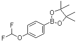 CAS # 887757-48-4, 4-Difluoromethoxyphenylboronic acid pinacol ester, 2-[4-(Difluoromethoxy)phenyl]-4,4,5,5-tetramethyl-1,3,2-dioxaborolane