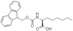 structure of CAS# 888725-91-5, (2S)-2-[[(9H-Fluoren-9-ylmethoxy)carbonyl]amino]octanoic acid