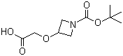 structure of CAS# 889952-83-4, 3-(羧基甲氧基)-1-氮杂环丁烷羧酸叔丁酯