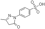 structure of CAS# 89-36-1, 3-Methyl-1-(4-sulfophenyl)-2-pyrazolin-5-one