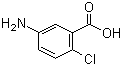 structure of CAS# 89-54-3, 5-Amino-2-chlorobenzoic acid
